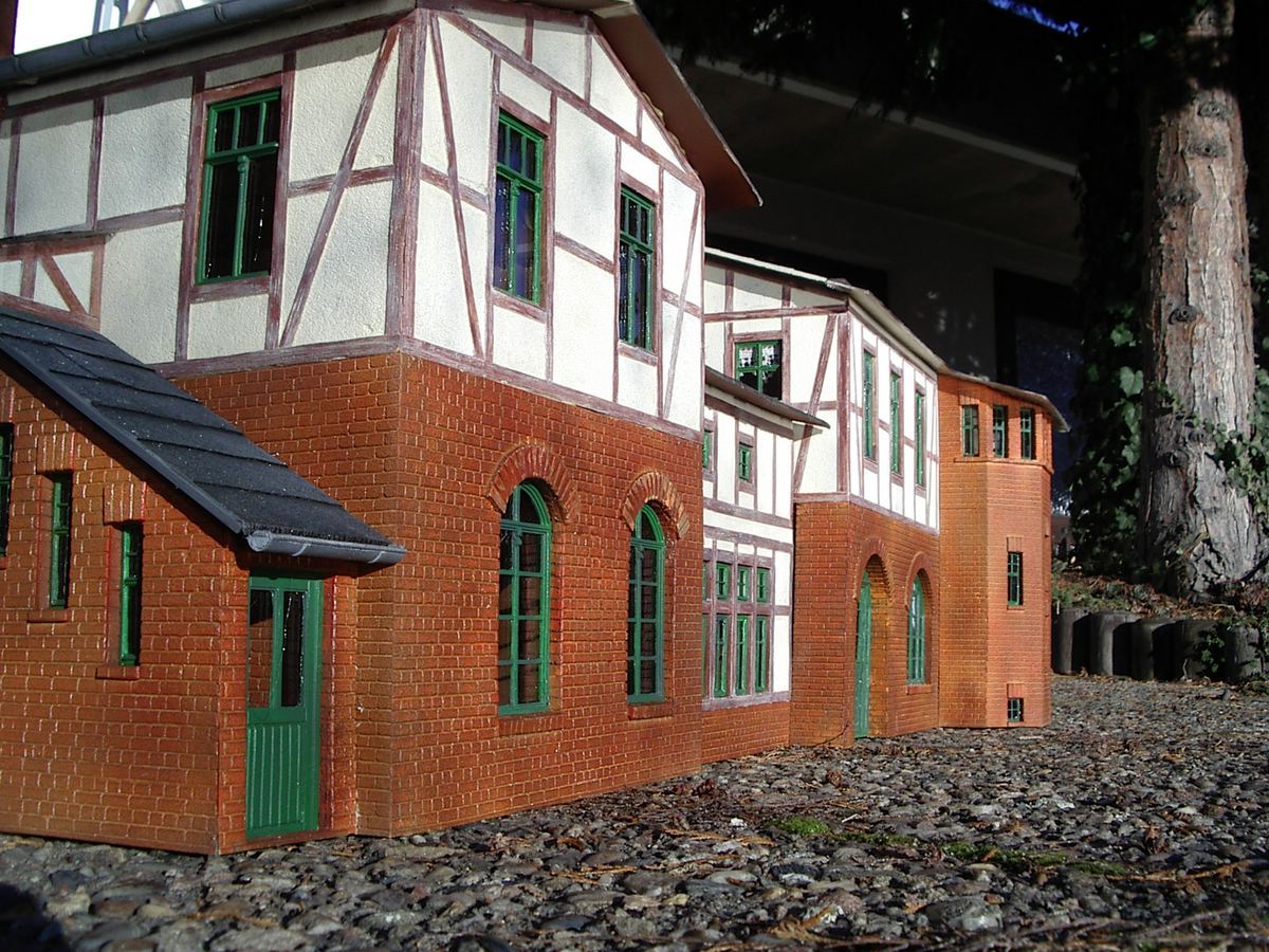 Modell Bahnhof Satzkorn - Straßenansicht